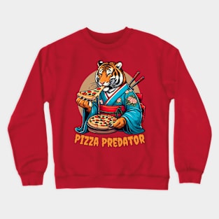 Pizza tiger for pizza lovers Crewneck Sweatshirt